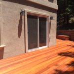 Redwood patio deck.