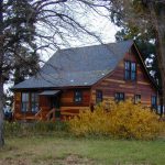 Side view of farmhouse.