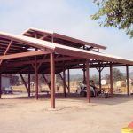 Corner view of solar barn.