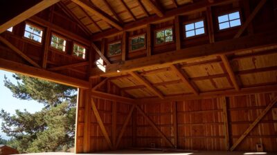 Inside of a Redwood Barn