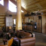 Interior of the Log Cabin.