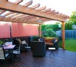 Deck with pergola.