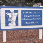 redwood sign for Steve Ellis Osteopathic..