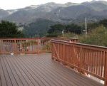 View of redwood deck.