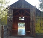 Front view of barn.